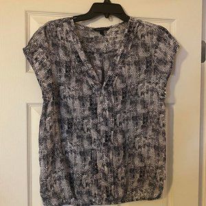 Black/White Work Blouse